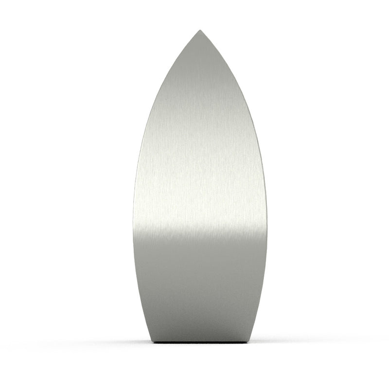 Drop Cremation Urn for Ashes Companion in Stainless Steel Front View