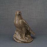 Eagle Cremation Urn for Ashes Dark Beige Angled View