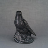 Eagle Cremation Urn for Ashes Matte Black Angled View