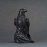 Eagle Cremation Urn for Ashes Matte Black Front View