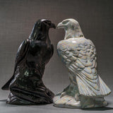Eagle Cremation Urn for Ashes Matte Black and Pearlescent White