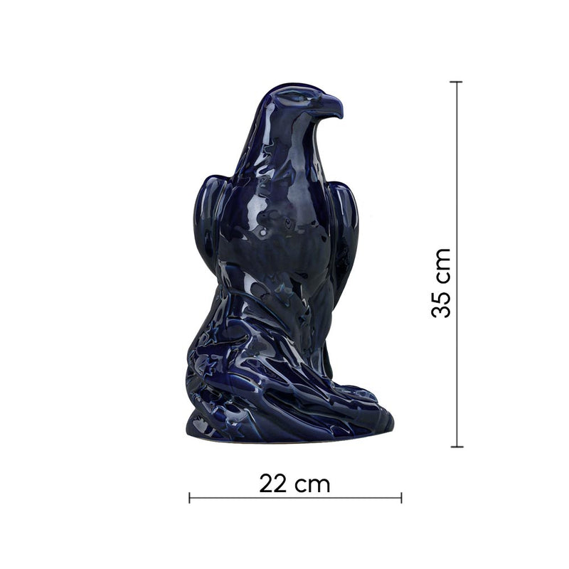 Eagle Cremation Urn for Ashes Metallic Blue Dimensions