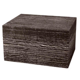 EarthUrn Chest Biodegradable Urn for Ashes in Embossed Brown Small