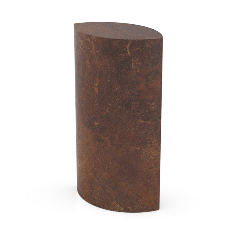 Ellipse Cremation Urn for Ashes Child in Brown Bronze Rotated View