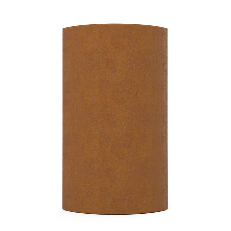 Ellipse Cremation Urn for Ashes Child in Corten Steel Front View