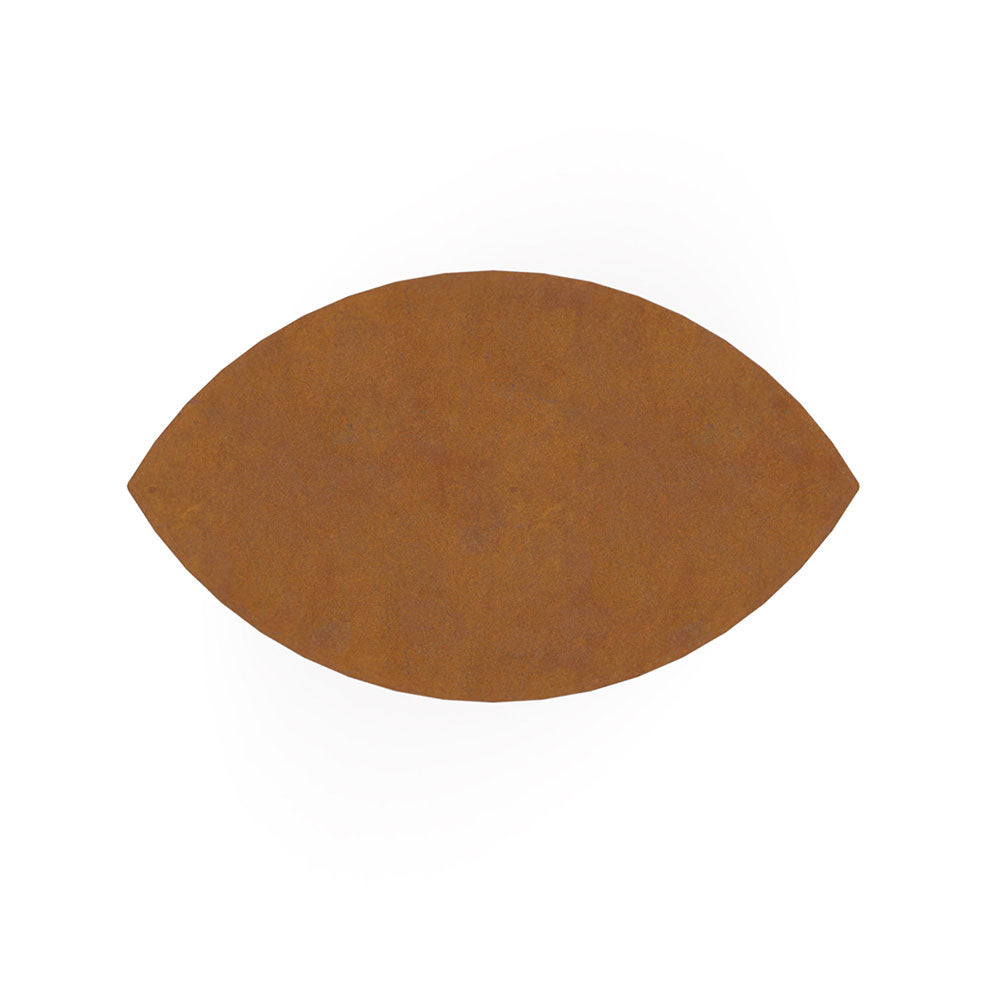 Ellipse Cremation Urn for Ashes Child in Corten Steel Top View