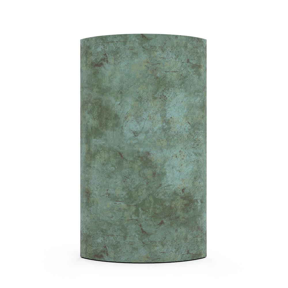 Ellipse Cremation Urn for Ashes Child in Green Bronze Side View