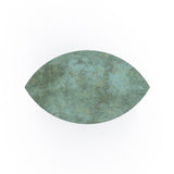 Ellipse Cremation Urn for Ashes Child in Green Bronze Top View