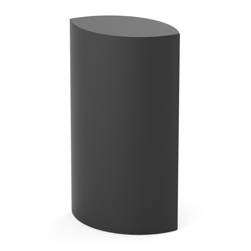 Ellipse Cremation Urn for Ashes Child in Matte Black Stainless Steel Rotated View