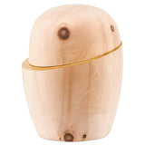 Eclipse Cremation Urn for Ashes in Swiss Pine Wood with Gold
