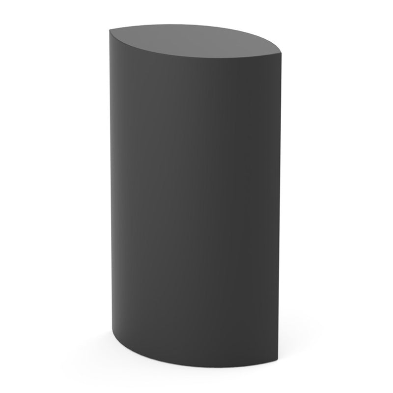 Ellipse Ashes Keepsake Urn in Matte Black Stainless Steel Rotated View