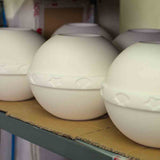 Embark Round Biodegradable Urn for Pets Ashes Large on Shelf