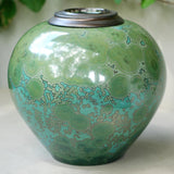 Emerald Cremation Urn for Ashes Front View