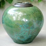 Emerald Cremation Urn for Ashes Left View