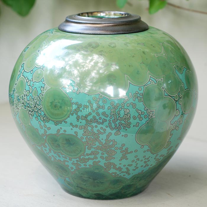 Emerald Cremation Urn for Ashes Rear View