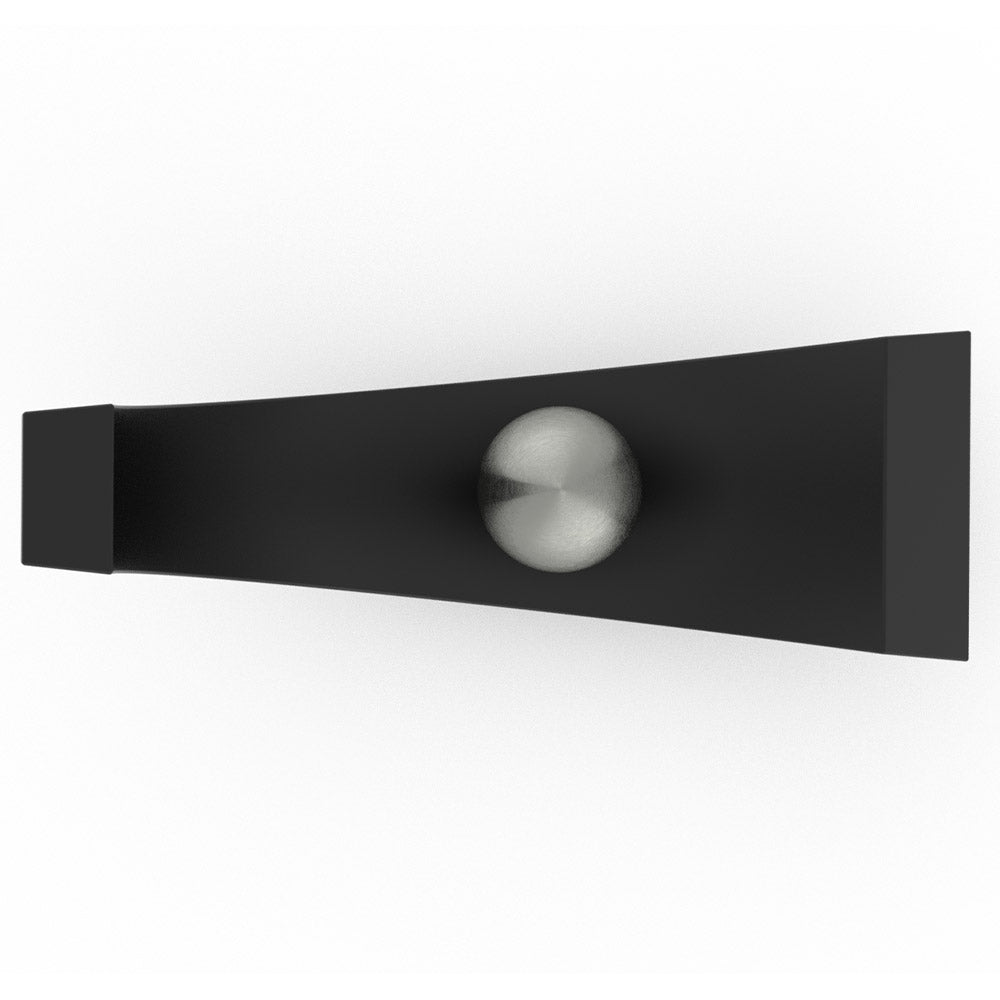 Equilibrium Ashes Keepsake Urn in Matte Black Stainless Steel Top View