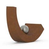 Equilibrium Cremation Urn for Ashes Adult in Corten Steel Back View