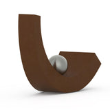 Equilibrium Cremation Urn for Ashes Adult in Waxed Steel Back View 