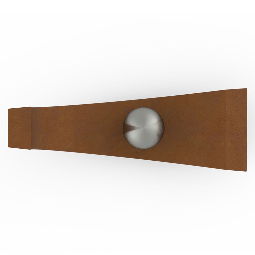 Equilibrium Cremation Urn for Ashes Companion in Corten Steel Top View