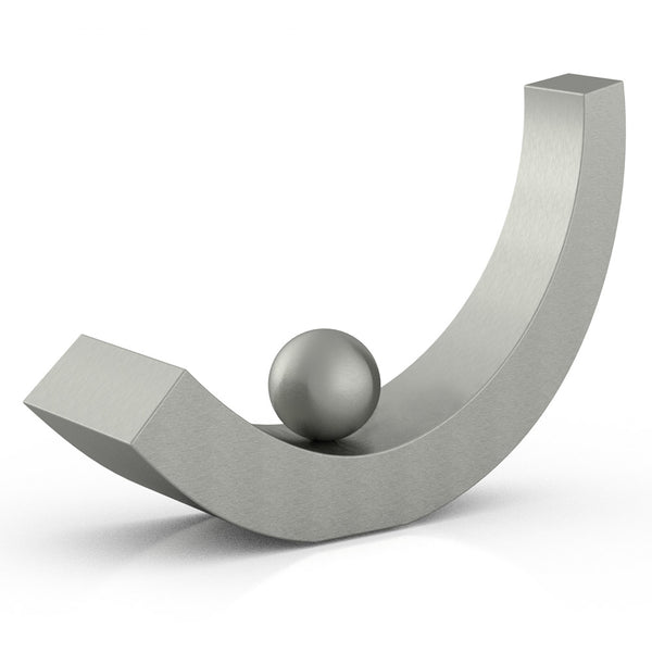 Equilibrium Cremation Urn for Ashes Companion in Stainless Steel Back Rotated View