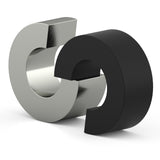 Eternal Cremation Urn for Ashes Companion in Stainless Steel and Matte Black Side View