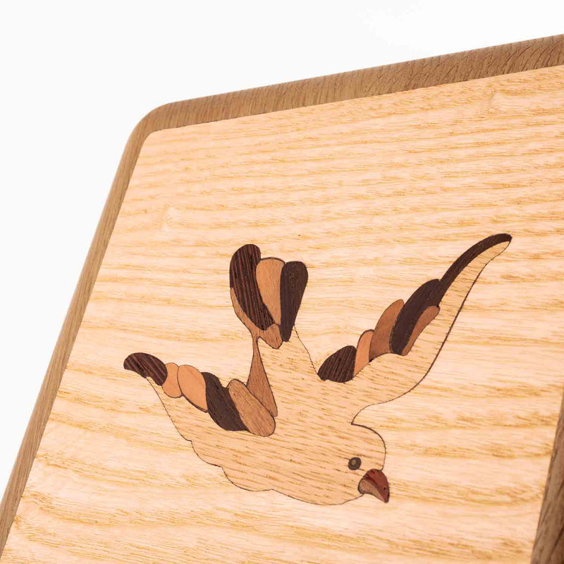 Flight Cremation Urn for Ashes in Oak Bird