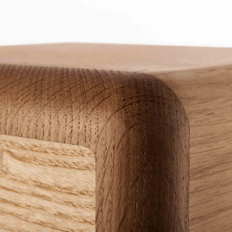 Flight Cremation Urn for Ashes in Oak Top right Corner