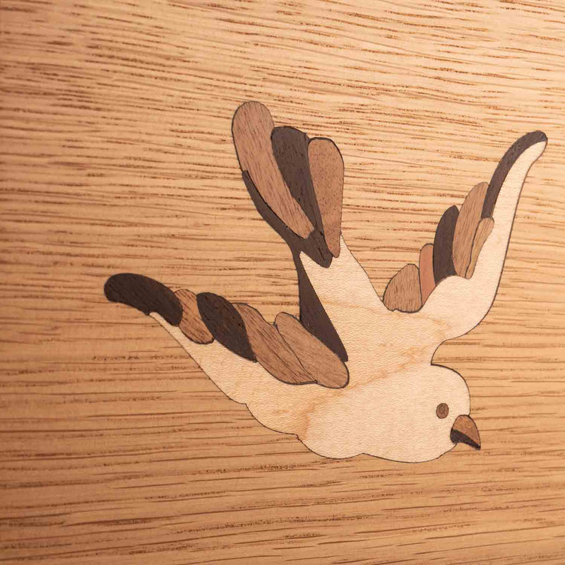 Flight Cremation Urn for Ashes in Walnut Bird