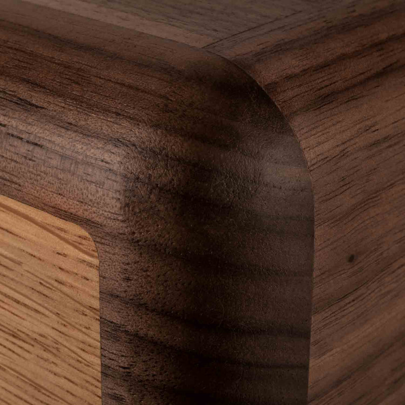 Flight Cremation Urn for Ashes in Walnut Corner