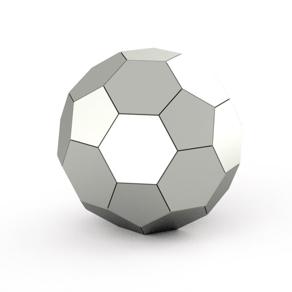 Football Cremation Urn for Ashes Adult in Stainless Steel Front View