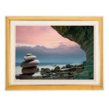Frame Cremation Urn for Ashes Painted Gold Cave with Stones