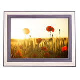 Frame Cremation Urn for Ashes Painted Purple Flower Fields