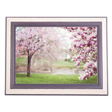 Frame Cremation Urn for Ashes Painted Purple Pink Flower Woods
