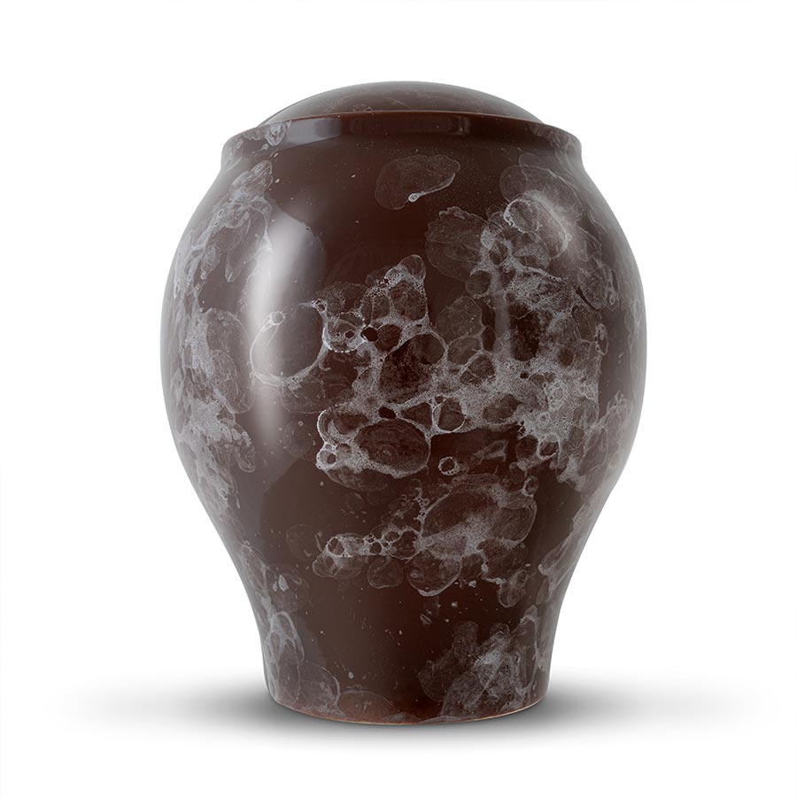 Freckled Classic Cremation Urn for Ashes Brown