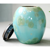 Fuchsite Cremation Urn for Pets Ashes Lid Off Rotated View