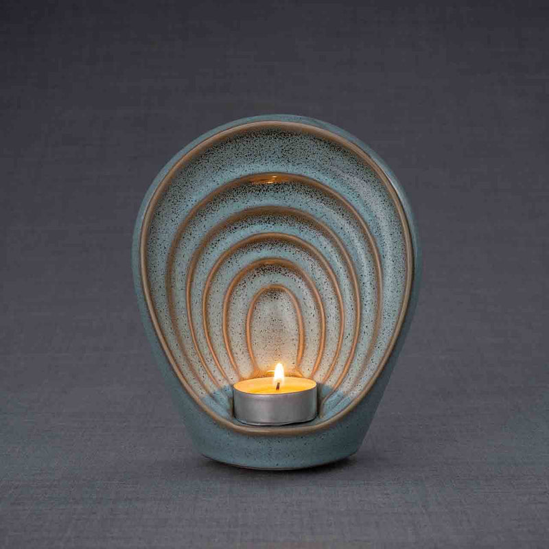 Guardian Angel Small Urns for Ashes in Oily Green