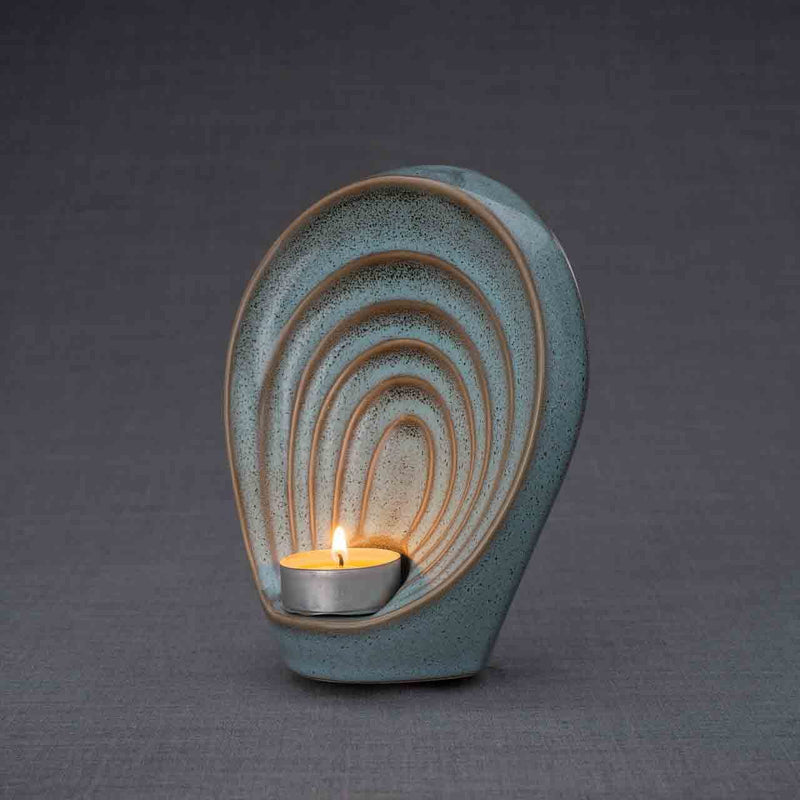 Guardian Angel Ashes Keepsake Urn in Oily Green