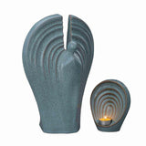 Guardian Angel Cremation Urn and Ashes Keepsake Urn in Oily green