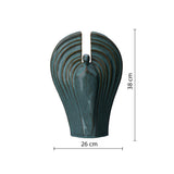 Guardian Angel Cremation Urn for Ashes in Oily Green Dimensions