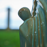 Guardian Cremation Urn for Ashes Oily Green Close Up