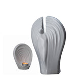 Guardian Cremation Urn for Ashes and Ashes Keepsake Urn Matching Set White