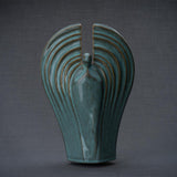 Guardian Cremation Urn for Ashes in Oily Green Grey Background