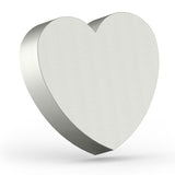 Heart Ashes Keepsake Urn in Stainless Steel Front View