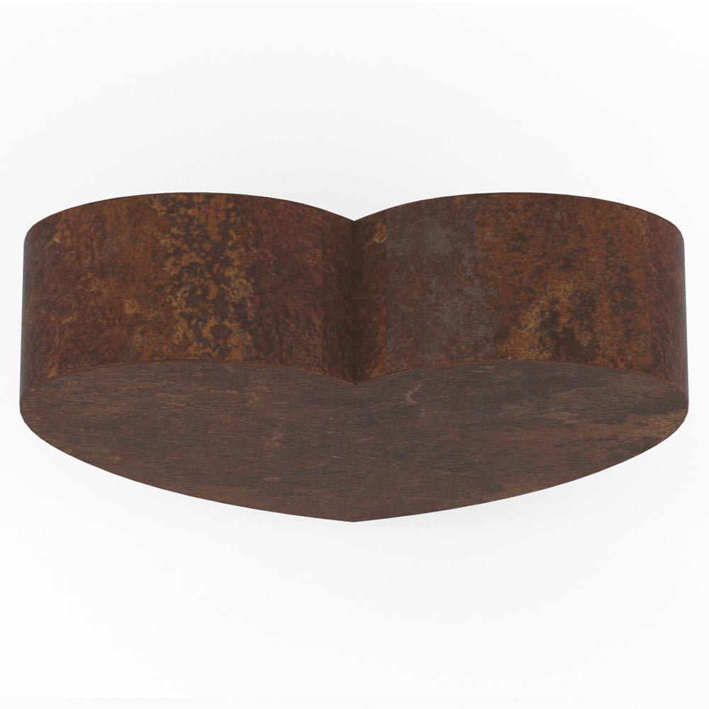 Heart Ashes Miniature Keepsake Urn in Brown Bronze Top View