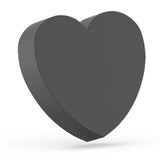 Heart Ashes Miniature Keepsake Urn in Matte Black Stainless Steel Front View