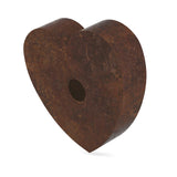 Heart Cremation Urn for Ashes Child in Brown Bronze Back View
