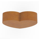 Heart Cremation Urn for Ashes Companion in Corten Steel Top View