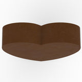 Heart Cremation Urn for Ashes Companion in Waxed Steel Top View