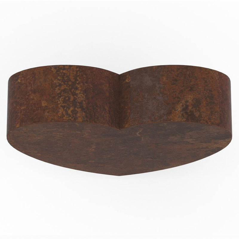 Heart Cremation Urn for Ashes Large Adult in Brown Bronze Top View