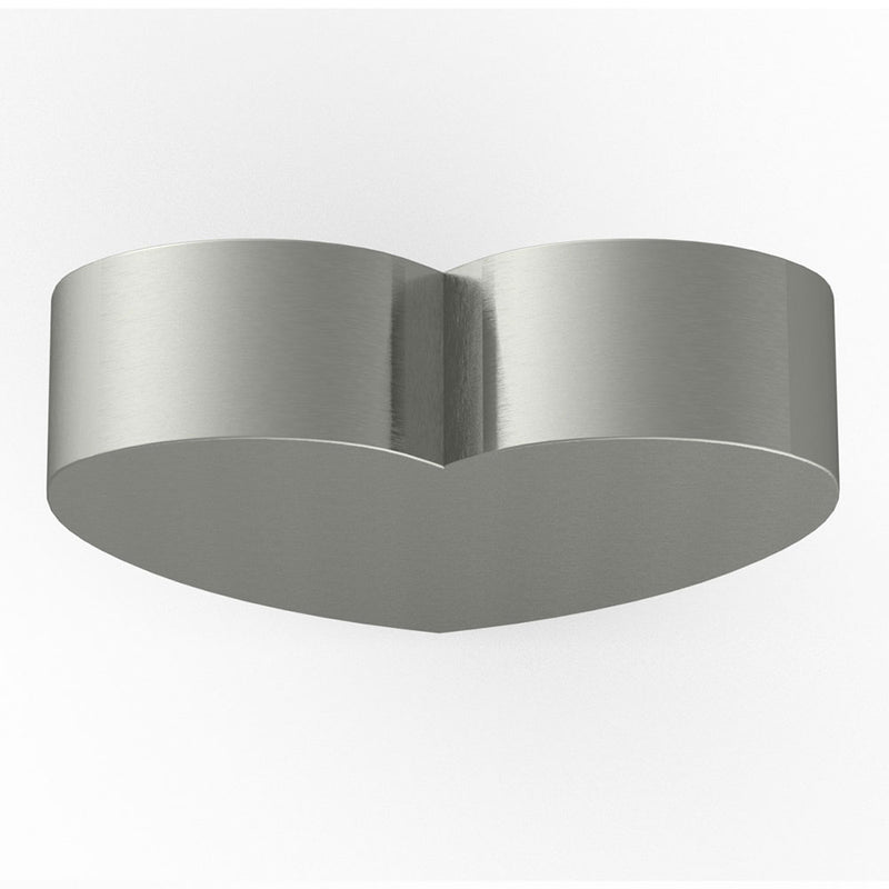 Heart Cremation Urn for Ashes Large Adult in Stainless Steel Top View